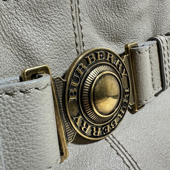 Burberry Grey Buffalo Leather Lambeth Bag - Picture 9 of 9